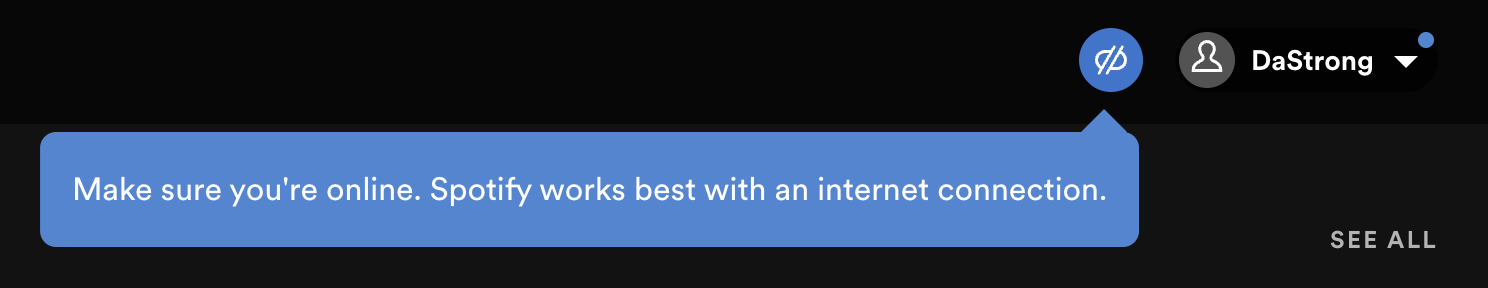 Spotify with no connection