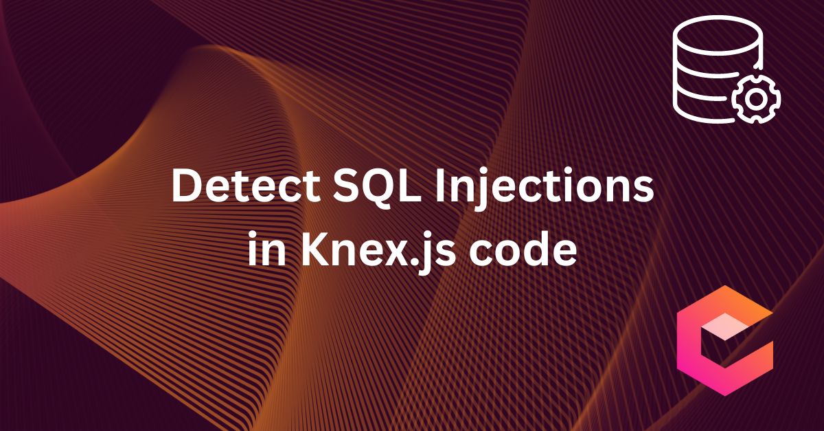 Present SQL injection with JavaScript and Knex.js (CWE-89)
