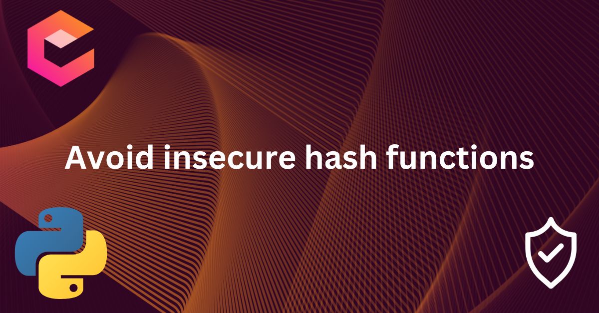 How to avoid insecure hash functions in Python (CWE-328)